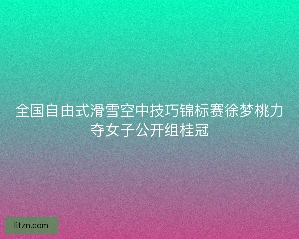 全国自由式滑雪空中技巧锦标赛徐梦桃力夺女子公开组桂冠
